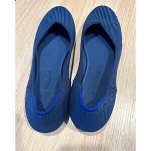 Rothy’s The Flat Women’s Size 9 | Navy Blue Knit Ballet Flats | Washable
